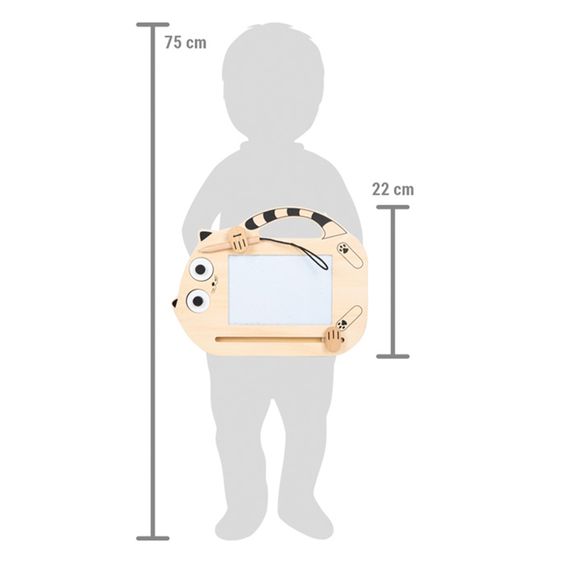 small foot Magnetische Zaubertafel Katze mit Stift und 2 Stempel - Natur