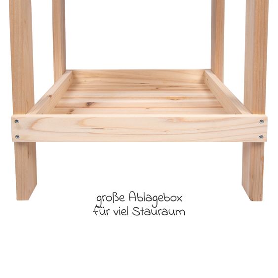 small foot Matschküche und Spieltisch mit Waschbecken, Wasserspender, Wasserhahn & Kochfeld mit Touchoptik - Natur