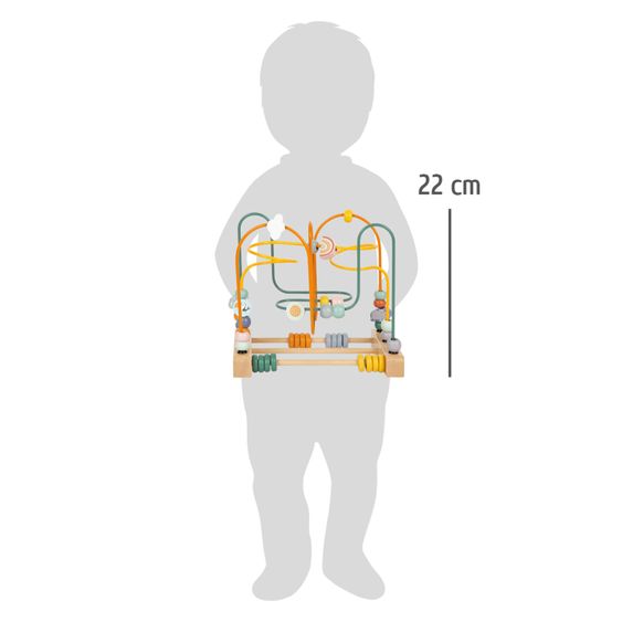 small foot Anello motricità Safari con tre anelli metallici incl. motivi animali - Colorato