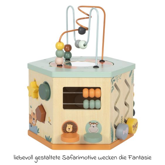 small foot Cube D'Éveil avec 7 Côtés Jouables - Safari