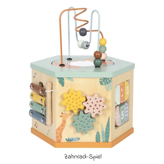 small foot Cube D'Éveil avec 7 Côtés Jouables - Safari