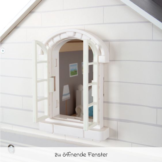 small foot Puppenhaus Stadtvilla mit 3 Etagen, 5 Räume inkl. Zubehör - Bunt