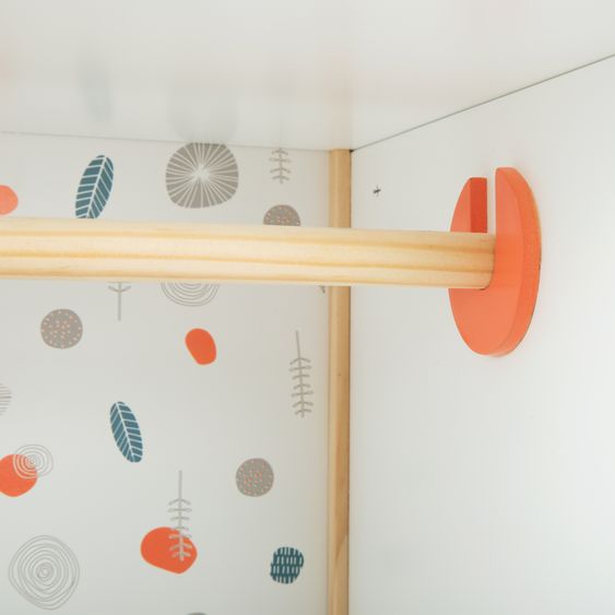 small foot Doll Wardrobe Little Button incl. 3 Clothes Hangers, - White