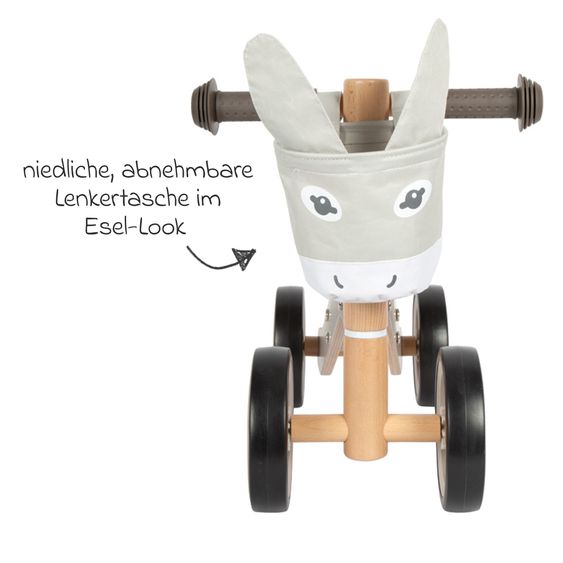 small foot Rutscher Esel inkl. Lenkertasche - Grau
