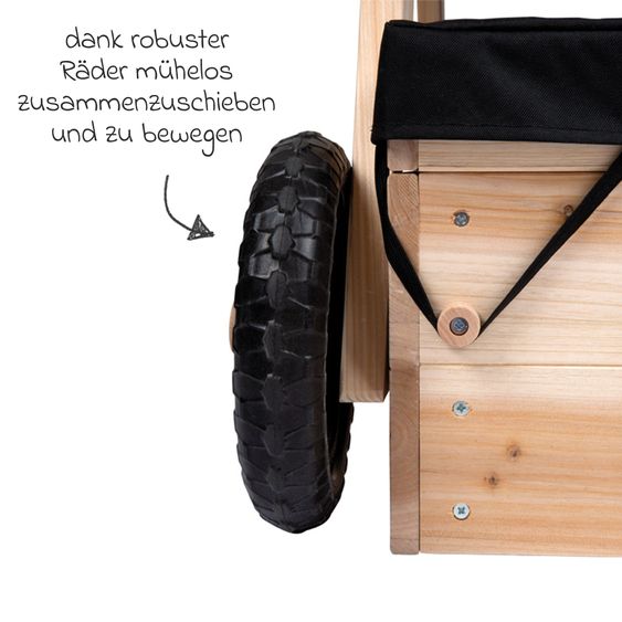 small foot Sandkasten mit Sitzgruppe und Matschtisch - Natur