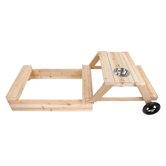 small foot Sandkasten mit Sitzgruppe und Matschtisch - Natur