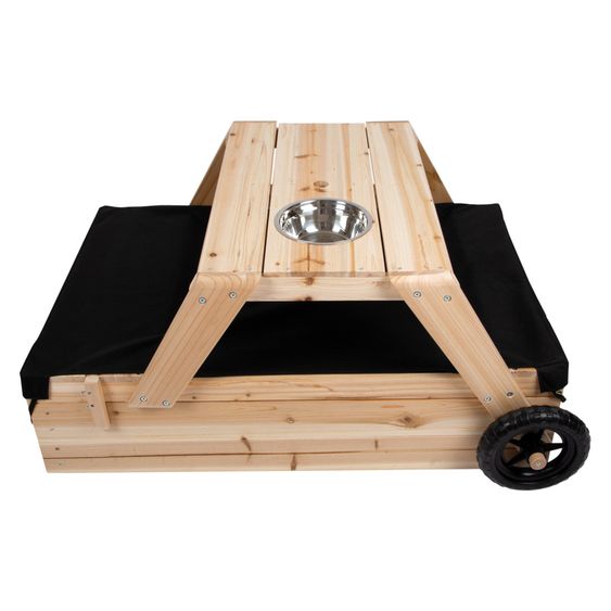 small foot Sandkasten mit Sitzgruppe und Matschtisch - Natur