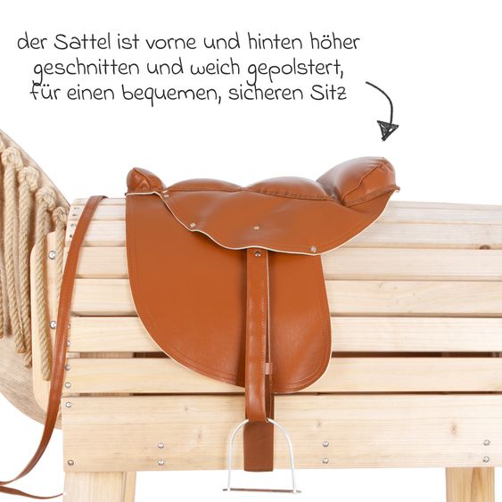 small foot Sattel und Zaumzeug-Set für Holzpferde - Braun