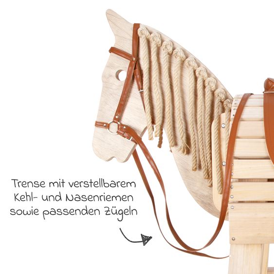 small foot Sattel und Zaumzeug-Set für Holzpferde - Braun