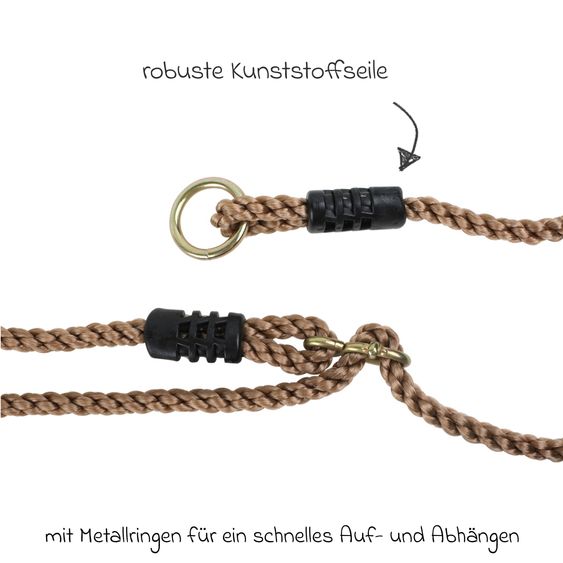 small foot Schaukel bis 100 kg belastbar - Braun