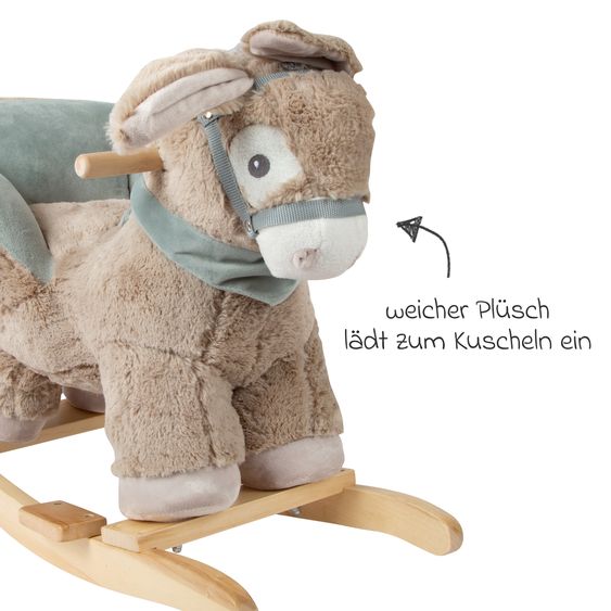 small foot Schaukeltier Esel mit Sitz - Grau
