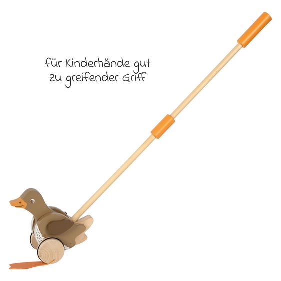 small foot Schiebetier Ente mit beweglichem Kopf - Braun