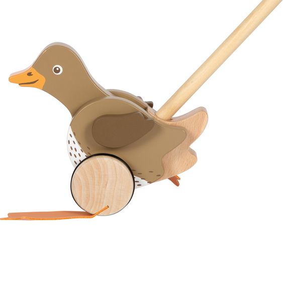 small foot Schiebetier Ente mit beweglichem Kopf - Braun
