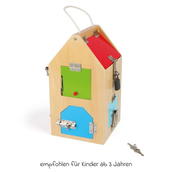 small foot Casetta con serratura con serrature e chiavistelli - Colorato