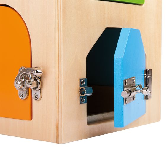 small foot Casetta con serratura con serrature e chiavistelli - Colorato