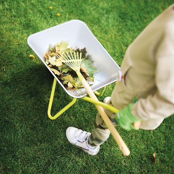 small foot Wheelbarrow with garden tools