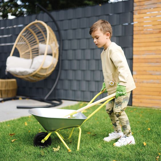 small foot Wheelbarrow with garden tools