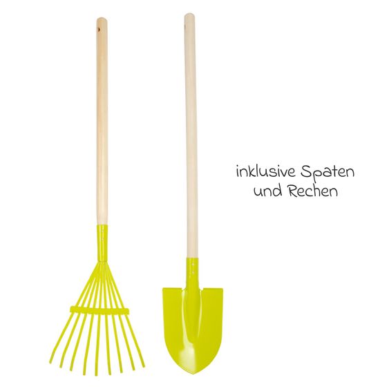 small foot Wheelbarrow with garden tools