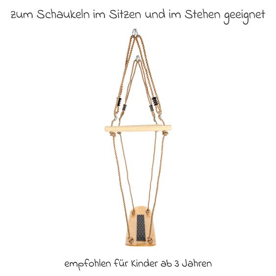 small foot Skateboard Schaukel zum Schaukeln im Sitzen und Stehen - Natur