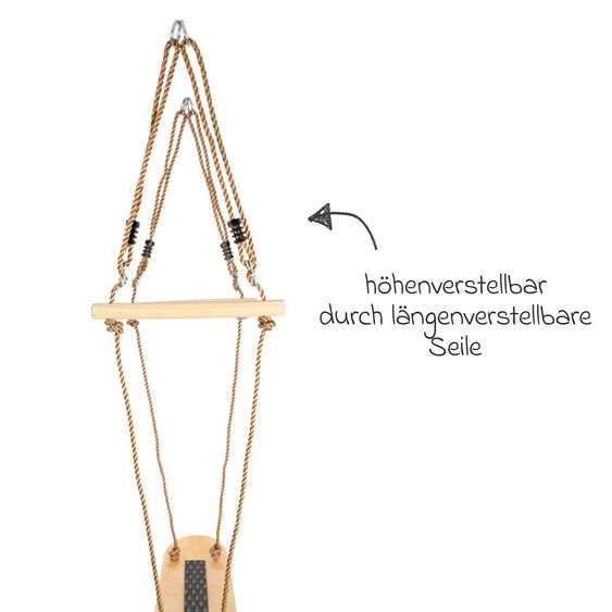 small foot Skateboard Schaukel zum Schaukeln im Sitzen und Stehen - Natur