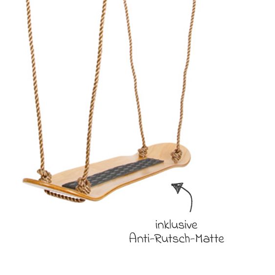 small foot Skateboard Schaukel zum Schaukeln im Sitzen und Stehen - Natur