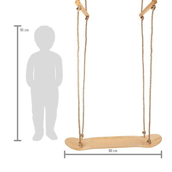 small foot Skateboard Schaukel zum Schaukeln im Sitzen und Stehen - Natur