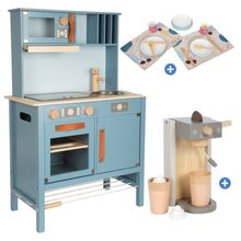 Spielküchen-Set mit Spielküche, 18-tlg. Geschirrset & 7-tlg.Kaffeemachinen-Set - Tasty - Bunt