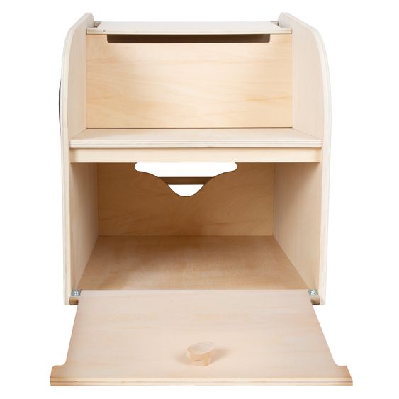 small foot Toy box with Seat and Wheels Elephant Wildlife - Beige