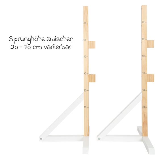 small foot Springhindernis mit 2 Stangen & 3 Deko-Fahnen - Hobby Horse - Bunt