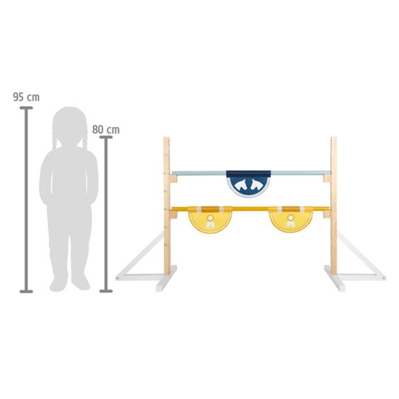 small foot Springhindernis mit 2 Stangen & 3 Deko-Fahnen - Hobby Horse - Bunt