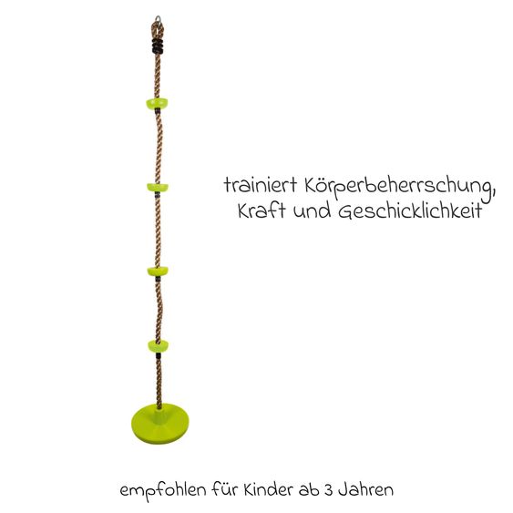 small foot Tellerschaukel mit Kletterseil inkl. 4 Fußtritte - Natur