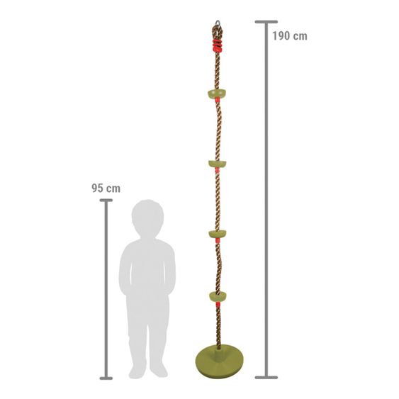 small foot Tellerschaukel mit Kletterseil inkl. 4 Fußtritte - Natur