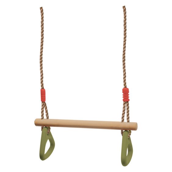 small foot Trapezstange mit Turnringen - Natur