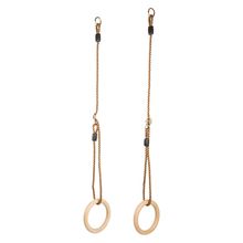 Gym and swing rings made of wood - Braun