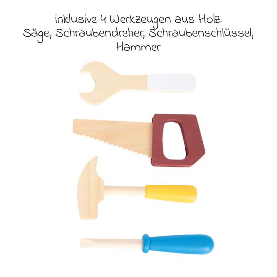 small foot Établi avec Outils et Accessoires Complets - Atelier - Multicolore