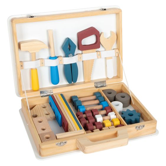 small foot Werkzeugkoffer mit Werkzeugen und umfangreichem Zubehör - Workshop - Braun