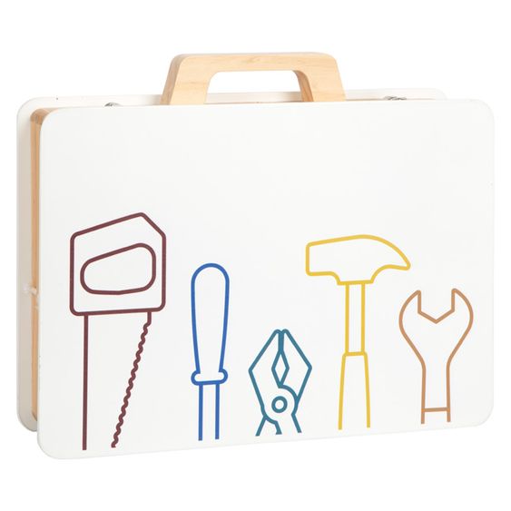 small foot Set di attrezzi per bambini con utensili e accessori completi - Officina - Braun