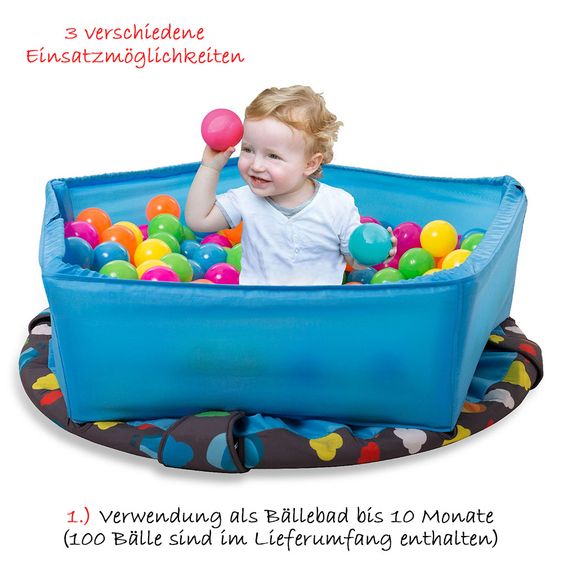 Smart Trike Bällebad & Trampolin Folding 3 in 1 + 100 Bälle