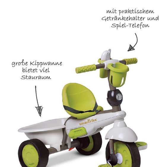 Smart Trike Dreirad Dream 4 in 1 mit Touch Steering - Green