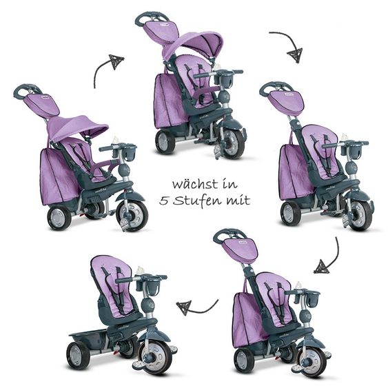 Smart Trike Tricycle Explorer 5 in 1 with Touch Steering - Purple