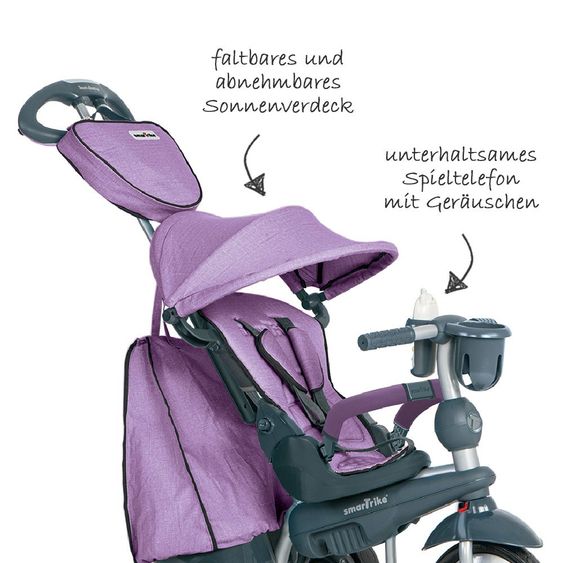 Smart Trike Tricycle Explorer 5 in 1 with Touch Steering - Purple