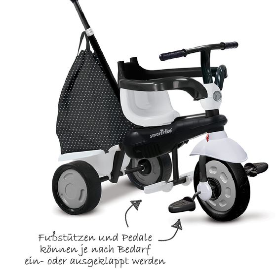 Smart Trike Dreirad Glow 4 in 1 mit Touch Steering - Black & White