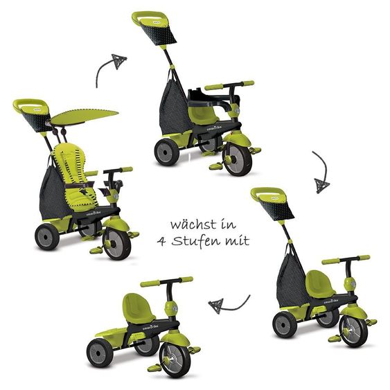 Smart Trike Dreirad Glow 4 in 1 mit Touch Steering - Green