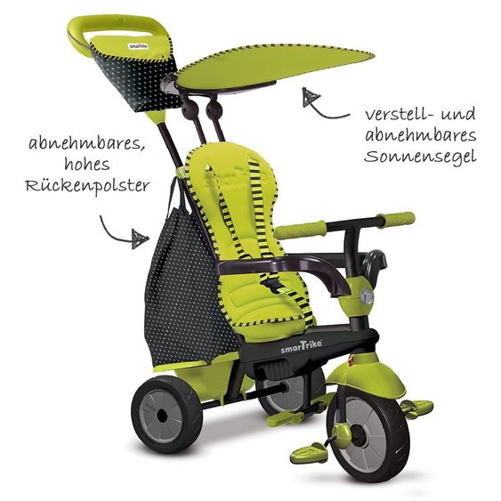 Smart Trike Dreirad Glow 4 in 1 mit Touch Steering - Green