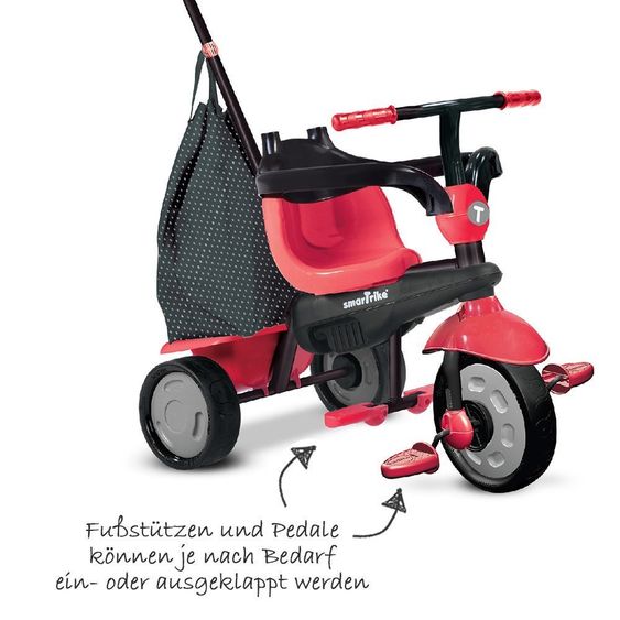 Smart Trike Triciclo Glow 4 in 1 con sterzo tattile - Rosso