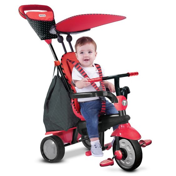 Smart Trike Triciclo Glow 4 in 1 con sterzo tattile - Rosso