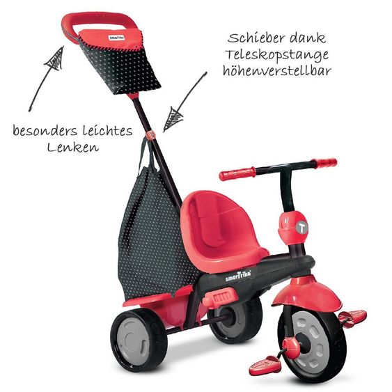 Smart Trike Dreirad Glow 4 in 1 Touch Steering + Gratis Regenschutz
