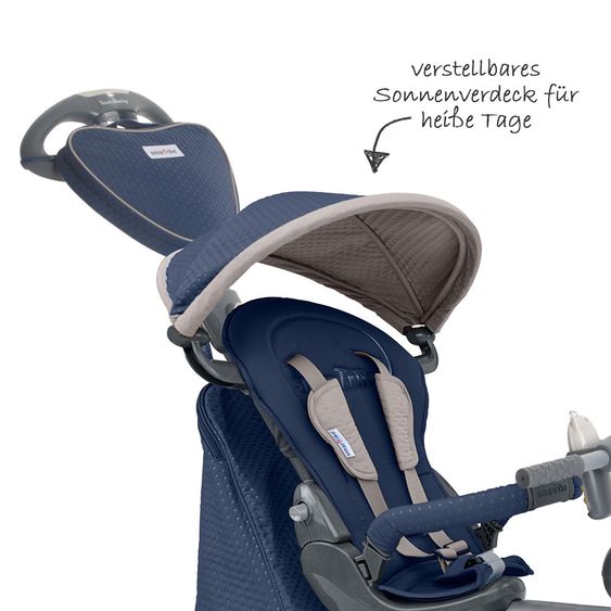 Smart Trike Dreirad Recliner Infinity 5 in 1 mit Touch Steering - Blue