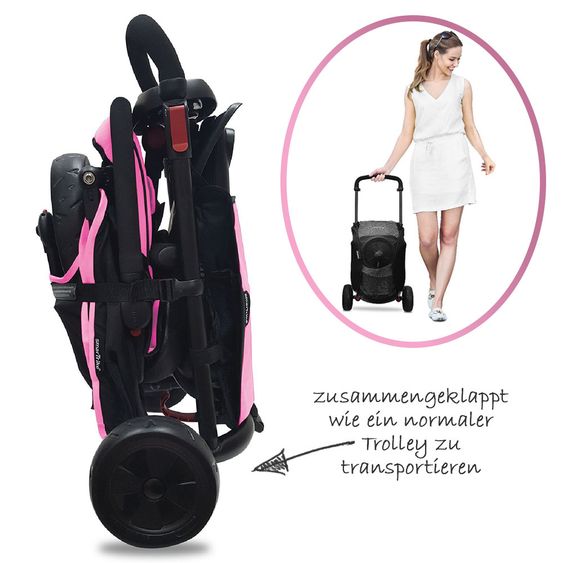 Smart Trike Dreirad smarTfold 500 - 7 in 1 mit Touch Steering - Pink