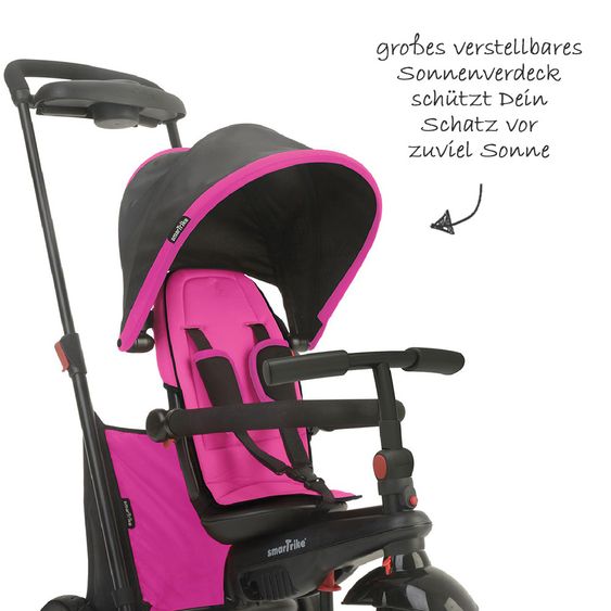 Smart Trike Dreirad smarTfold 500 - 7 in 1 mit Touch Steering - Pink